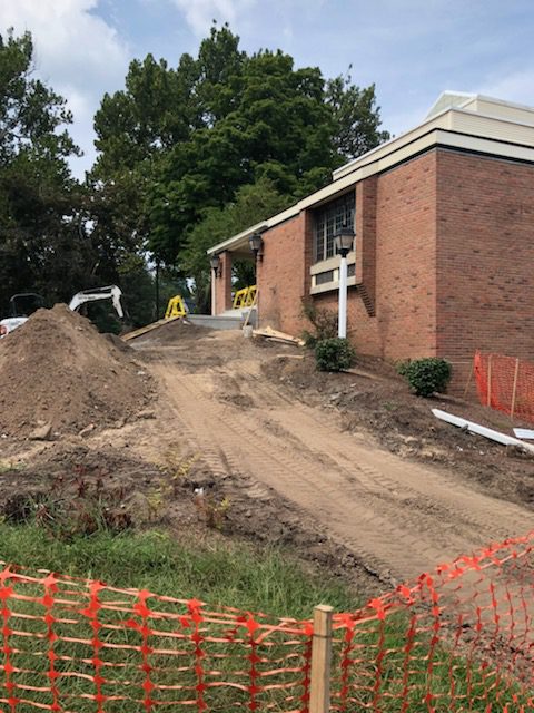 Construction in progress at Financial Institution Simsbury