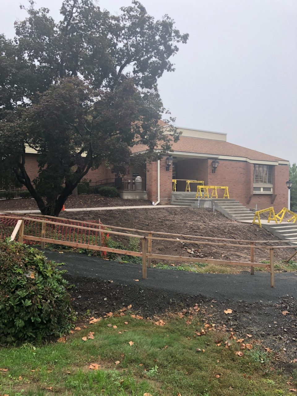 Construction in progress at Financial Institution Simsbury