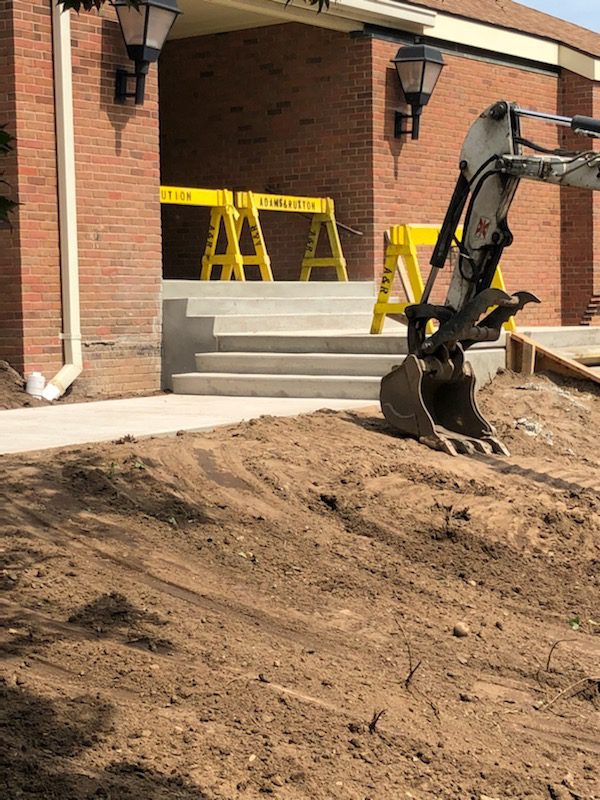 Construction in progress at Financial Institution Simsbury